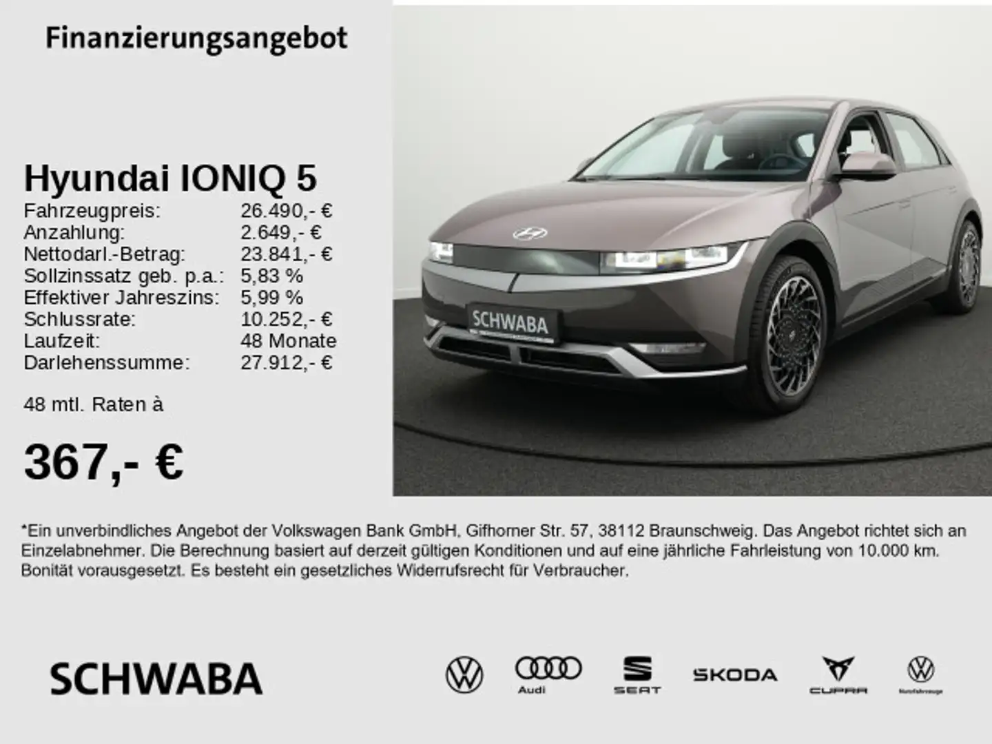 Hyundai IONIQ 5 Elektro 4WD *ACC*LED*NAVI*8-fach bereift Сірий - 1