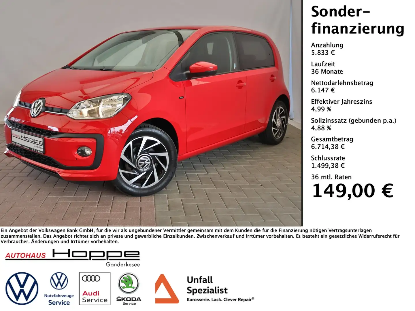 Volkswagen up! Join 1.0 l TSI+PDC+LM-FELGE+LED Roşu - 1