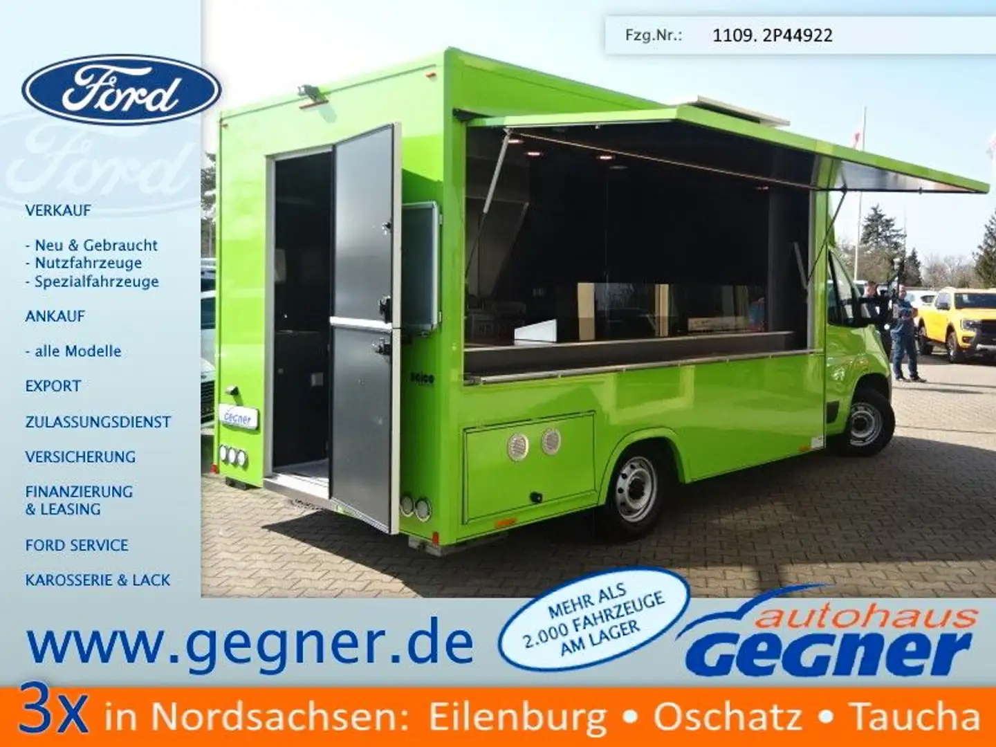 Fiat Ducato SEICO FOODTRUCK Verkaufsmobil Gasgrill Grün - 1