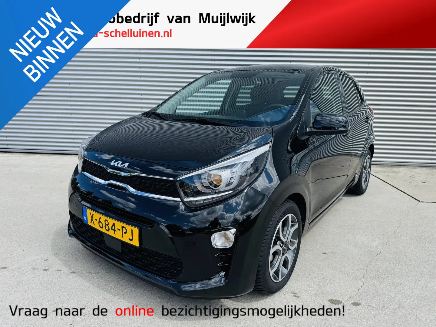 Kia Picanto 1.0 DPi DynamicPlusLine 1e Eigenaar auto  NW door Zwart - 1