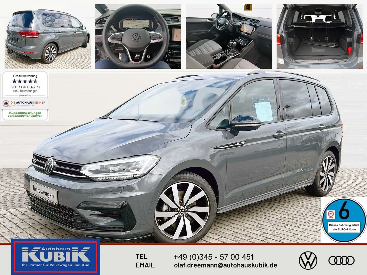 Volkswagen Touran Touran R-Line 2.0 TDI mit DSG+Dynaudio+Standheizun Grau - 1