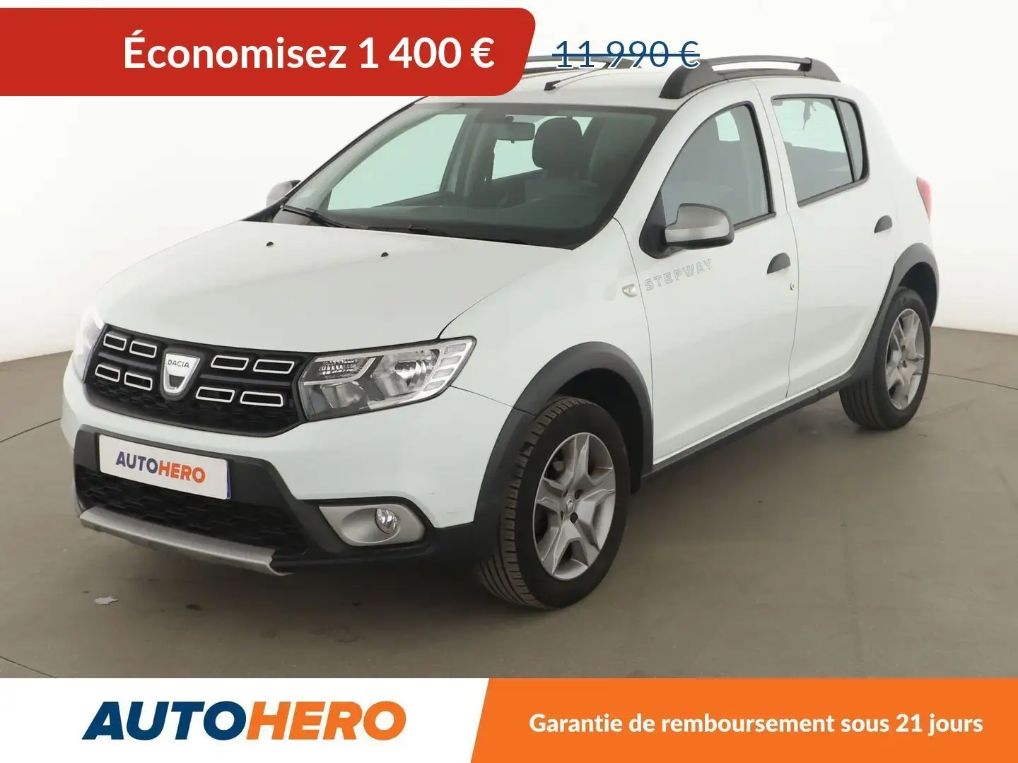 Dacia Sandero Stepway 0.9 TCe Easy-R Blanc - 1