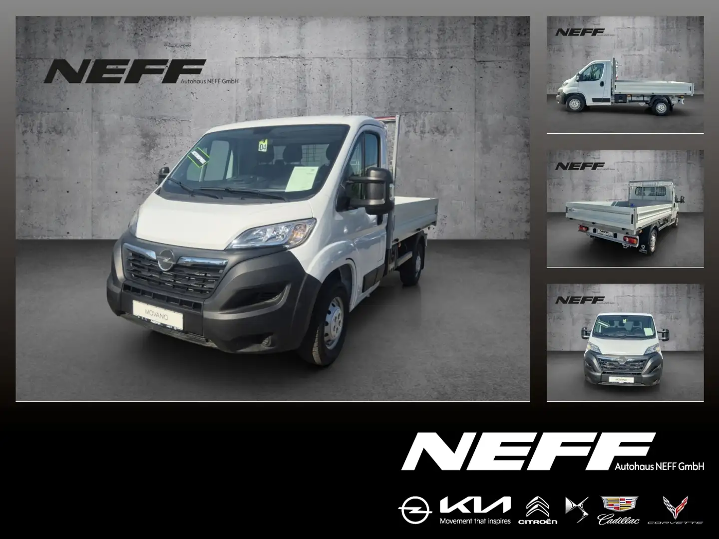 Opel Movano L2 H1 3.5t. Pritsche JPM Pritsche Klima Weiß - 1