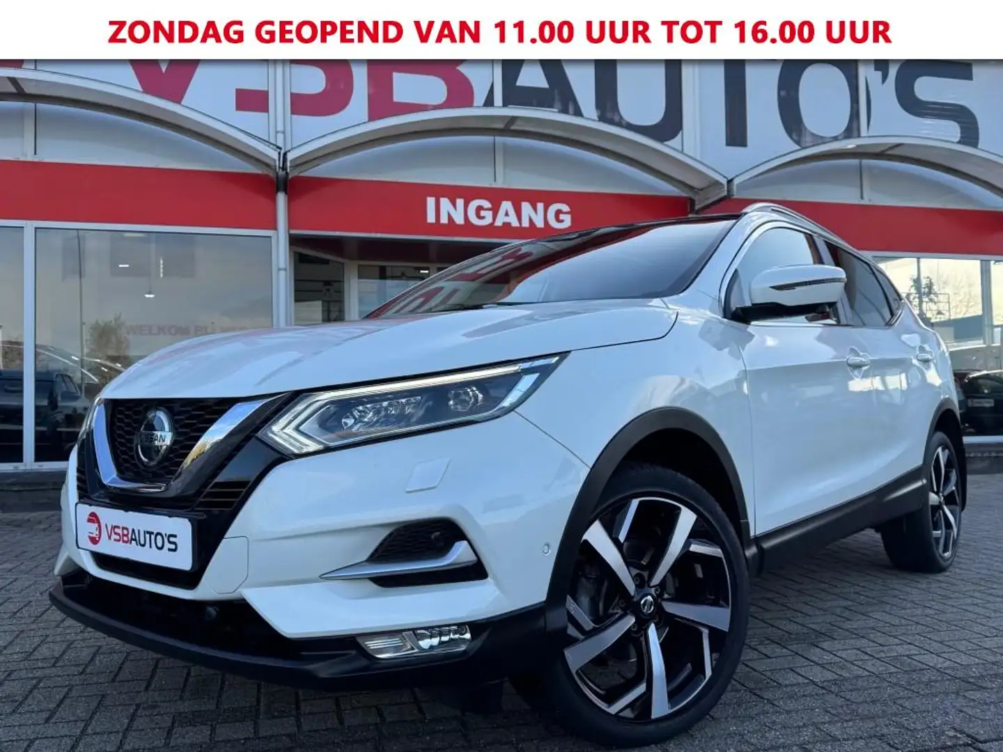 Nissan Qashqai 1.5 DCI TEKNA+. NAVI PANO AIRCO EL.STOELEN CRUISE Blanc - 1