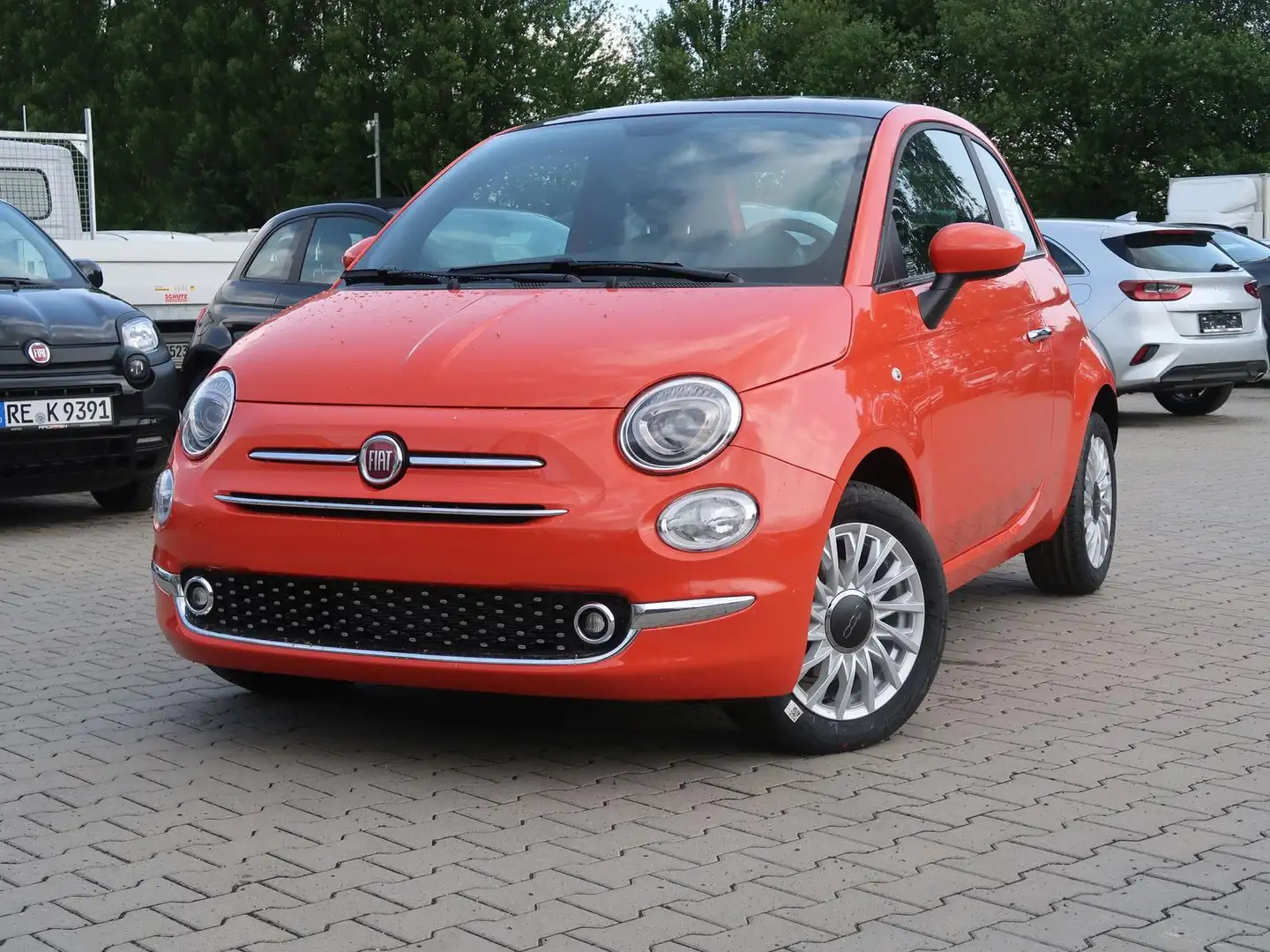 Fiat 500 1.0 Hybrid Klimaautomatik Carplay*Allwetter* Orange - 2