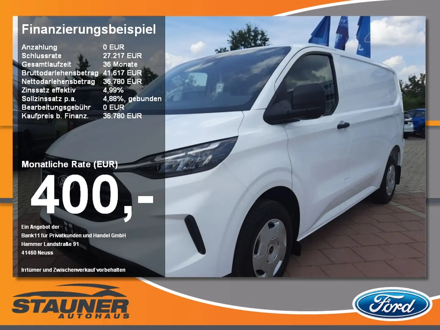 Ford Transit Custom Trend 300L1 Neues Modell RFK Biały - 1