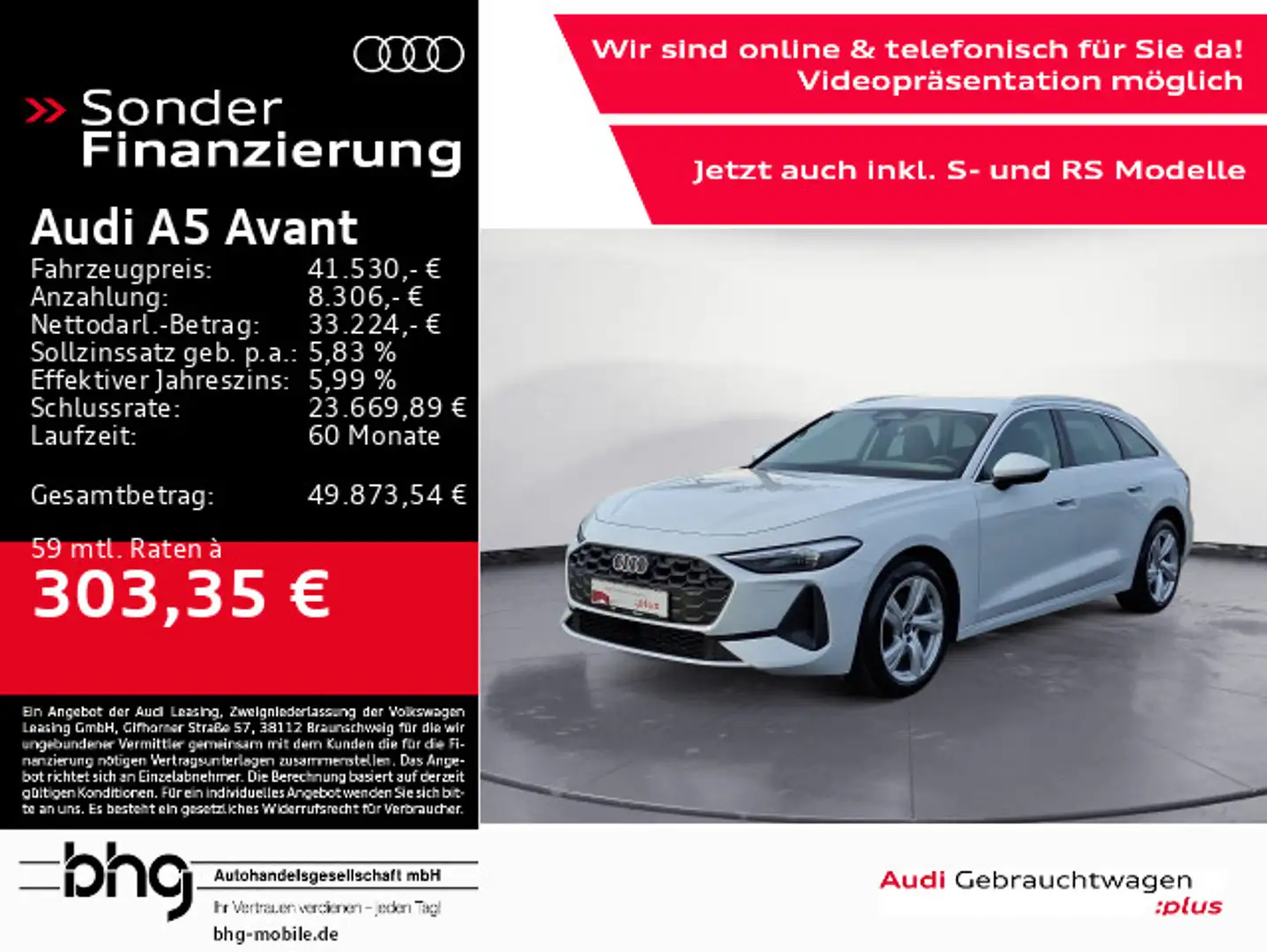Audi A5 TFSI S tronic Business Sportsitz Leder Weiß - 1