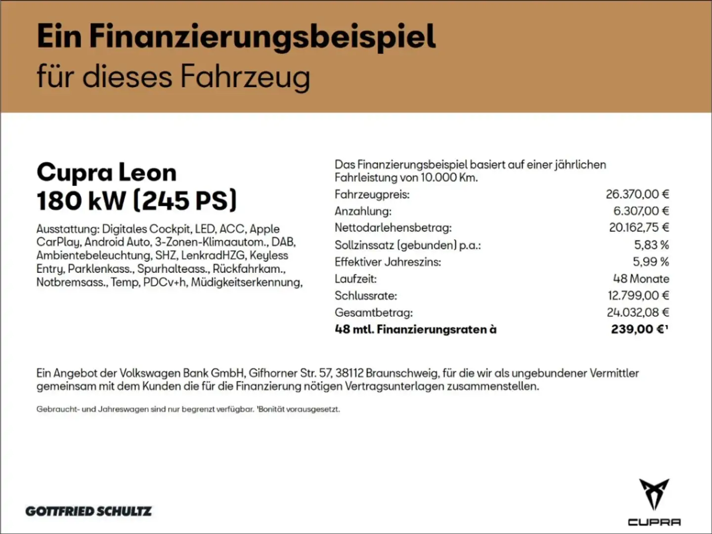 CUPRA Leon SP 2.0 TSI 245 PS DSG LED KAMERA FULL LINK ACC Weiß - 2