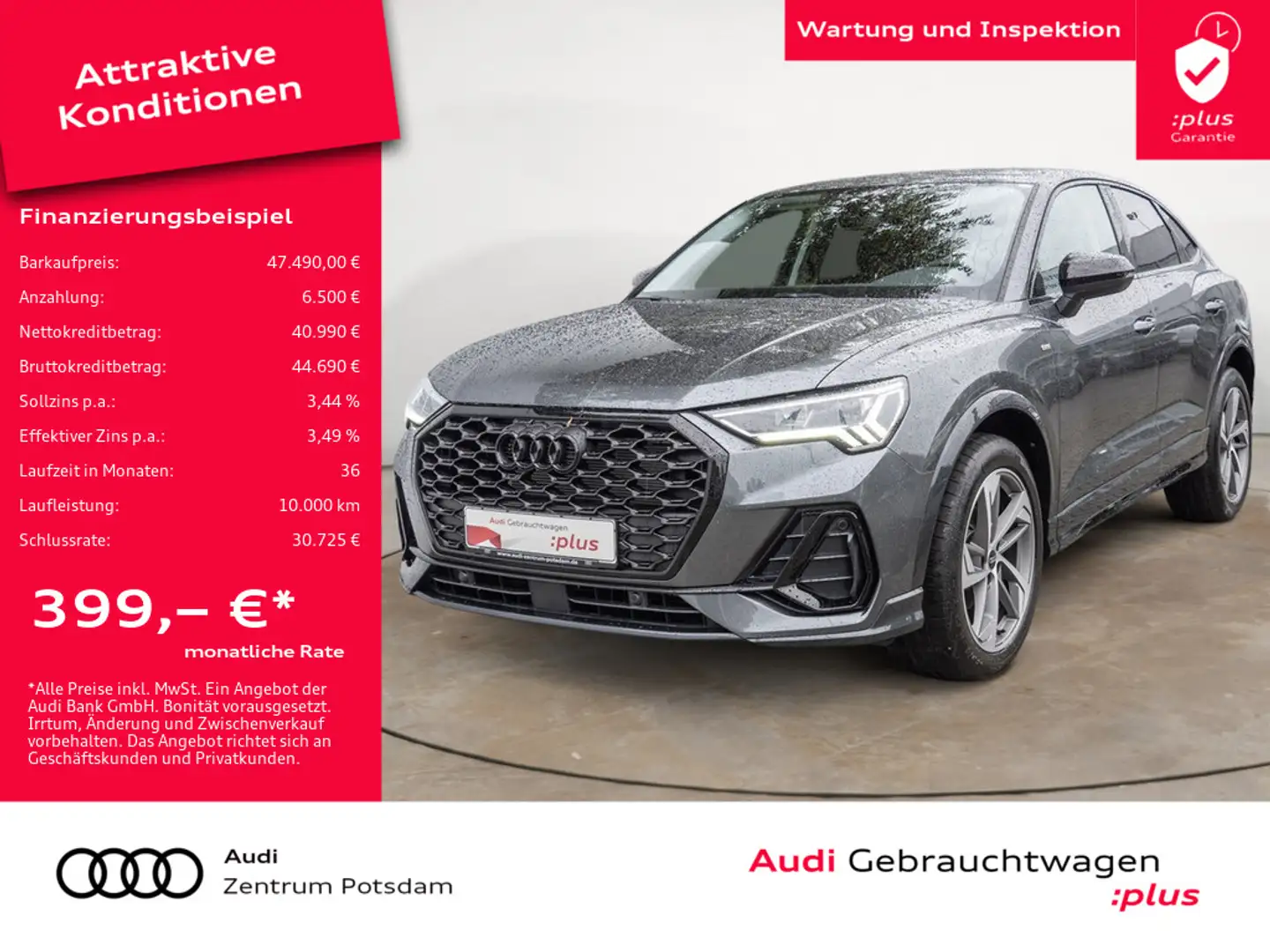 Audi Q3 Sportback S line 35 TFSI NAVI LED RFK Grau - 1