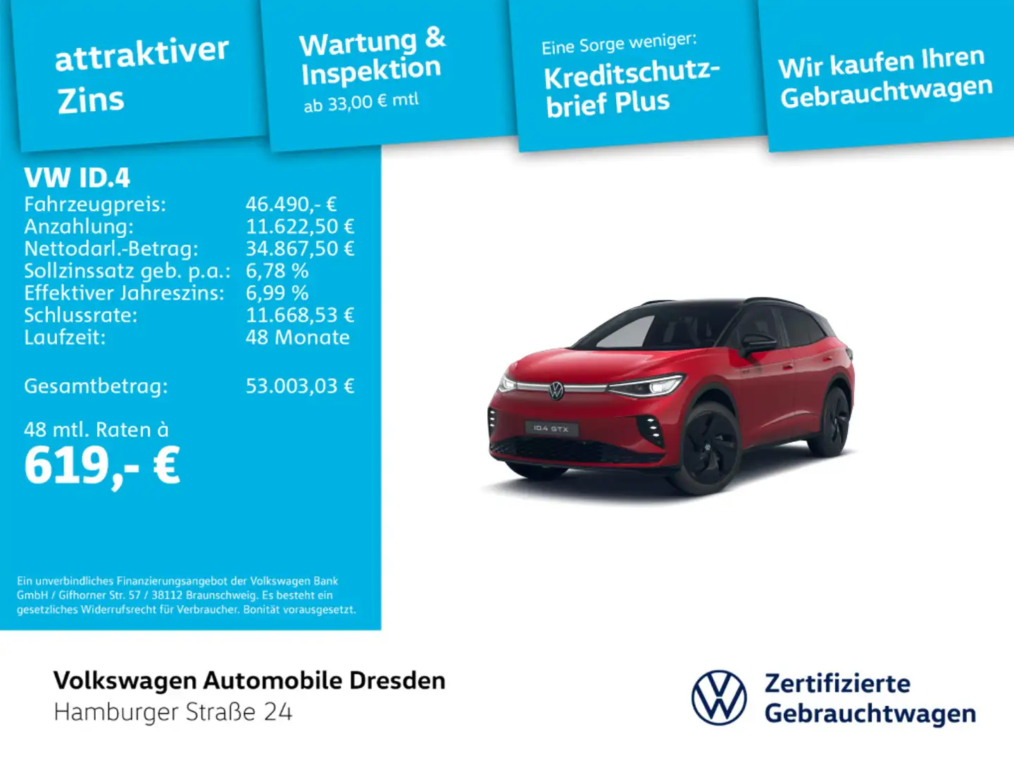 Volkswagen ID.4 GTX Rot - 1