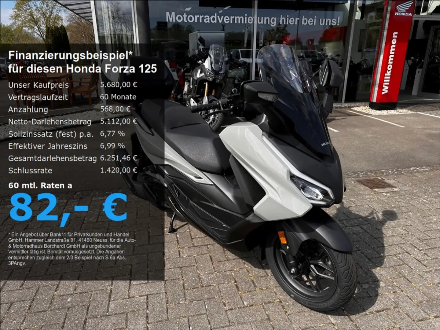 Honda Forza 125 *Mod.2025*Sofort Verf.*6Jahre Garantie*Grau*15PS.B Gris - 1