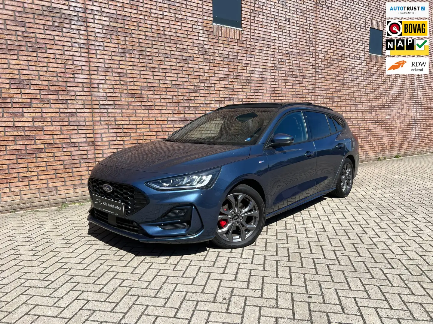Ford Focus Wagon 1.0 Hybrid ST LineX 155pk LEER-PANO-KEYLESS- Blauw - 1