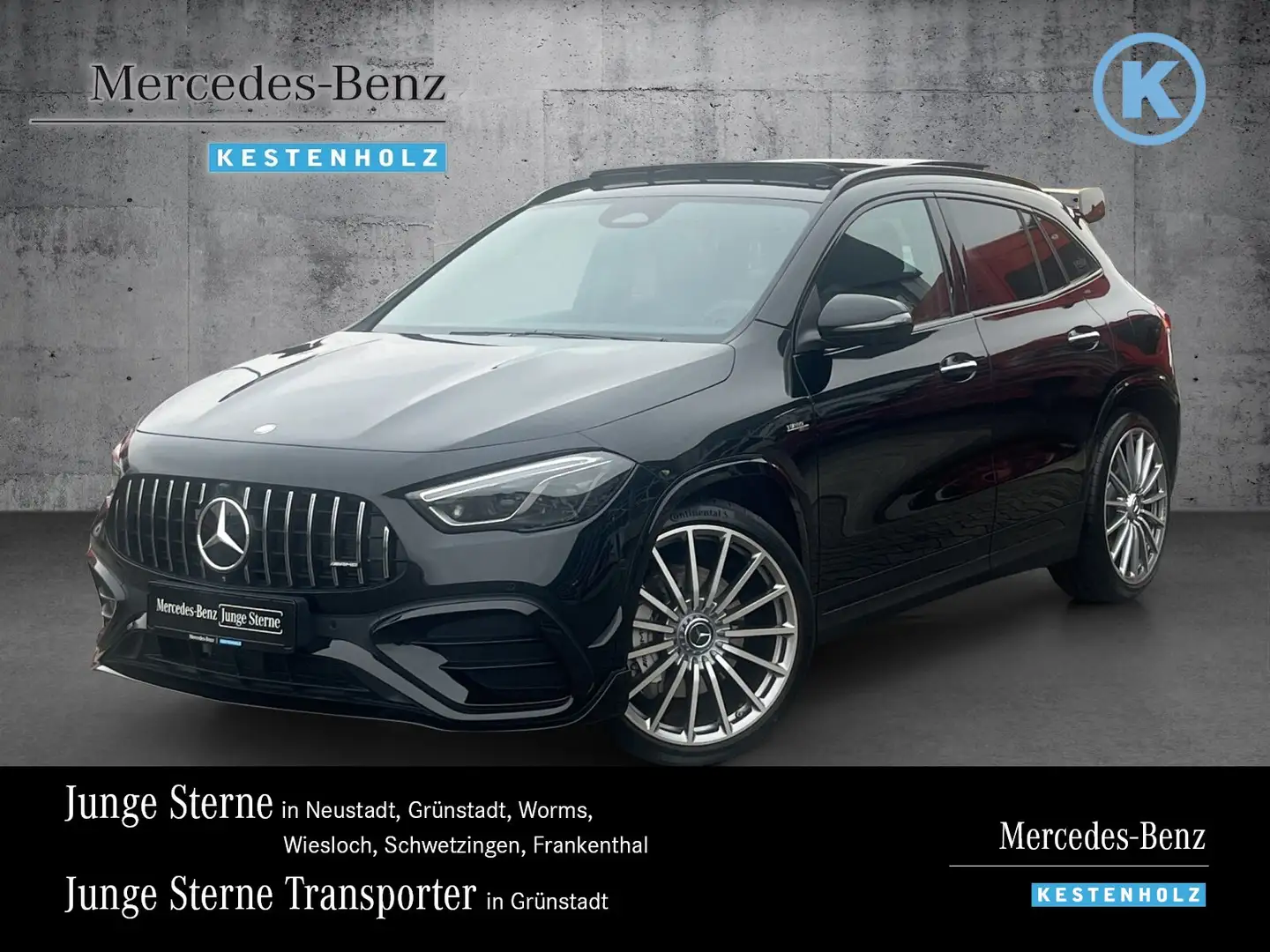 Mercedes-Benz GLA 35 AMG GLA 35 AMG 4M AERO+NIGHT+21+LEDER+KEYL+360+PANO Schwarz - 1