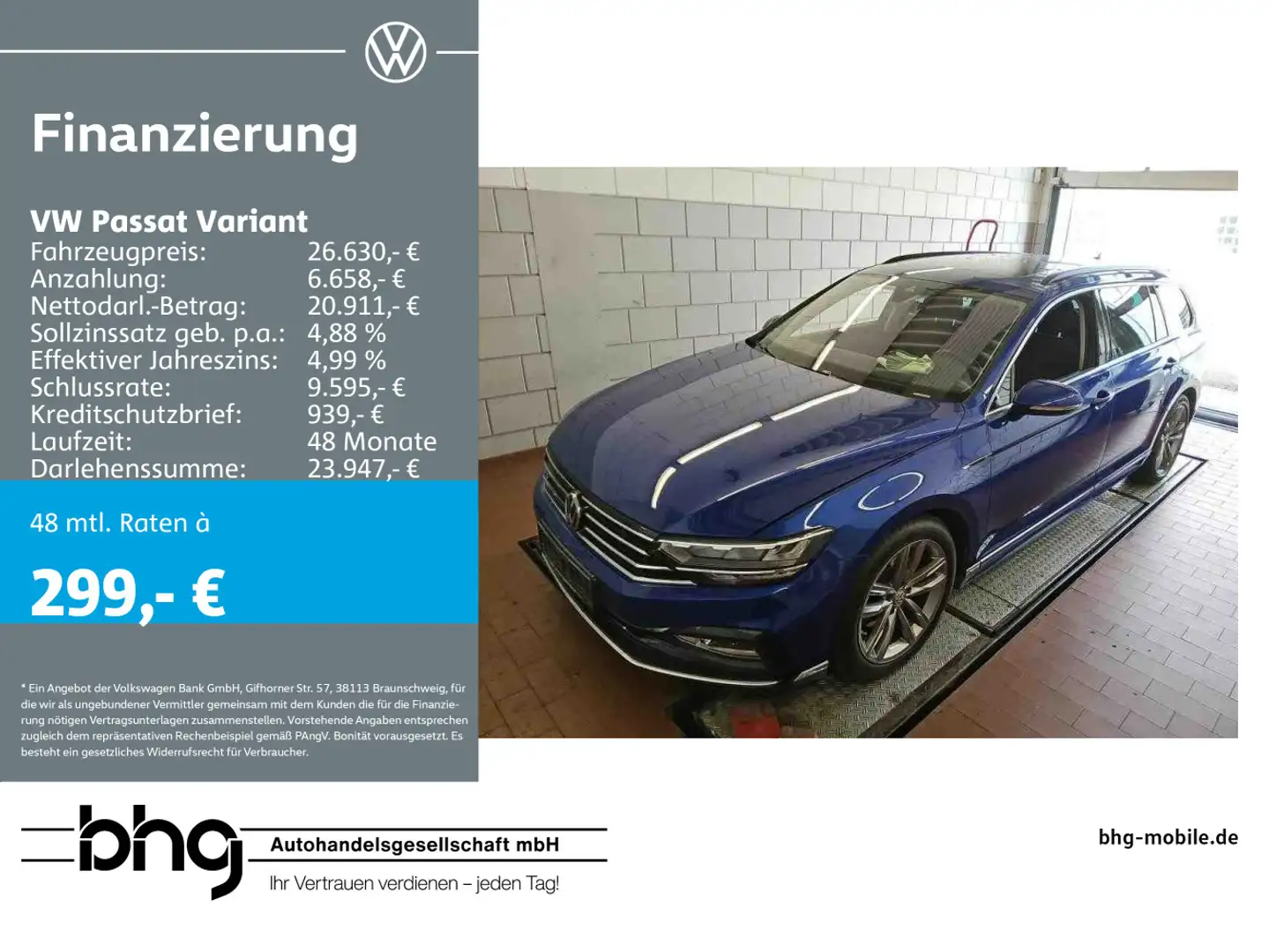 Volkswagen Passat Variant 2.0 TDI DSG 4Motion Business R-Li Bleu - 1