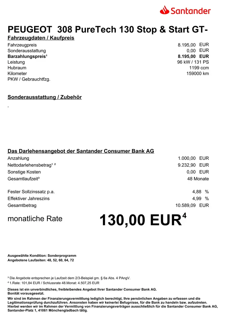 Peugeot 308 130 e-THP*GT-Line*Allure*LED*Massage*ZV*BT*USW. Noir - 2