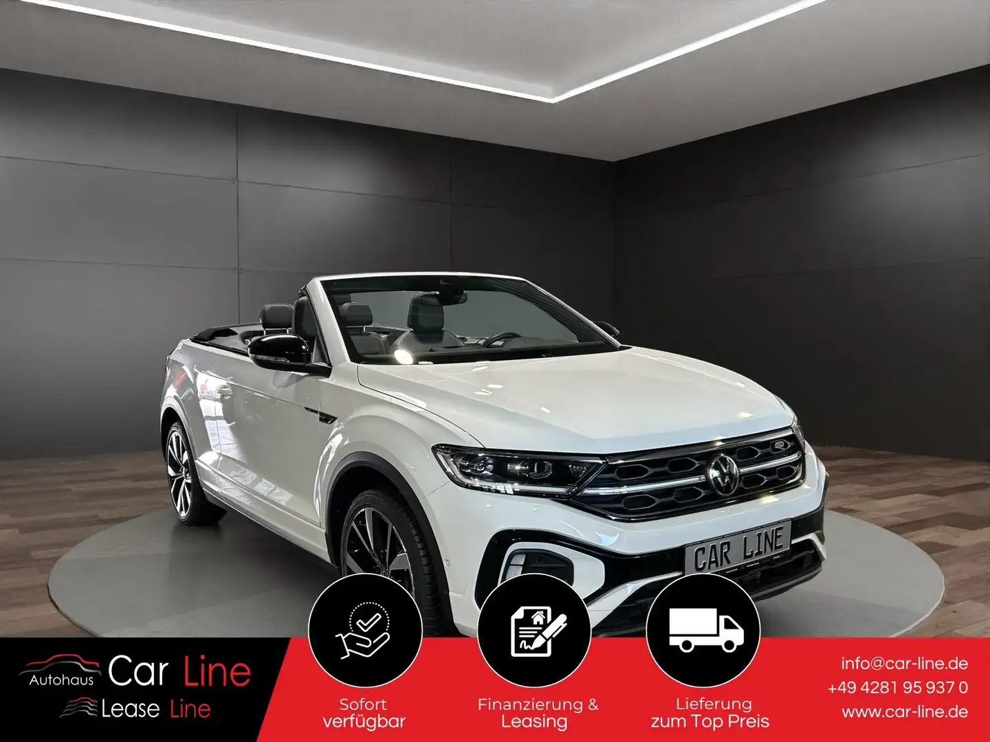 Volkswagen T-Roc T-Roc Cabrio 1.5TSI R-Line*DSG*IQ-DRIVE*AHK*CAM Weiß - 1