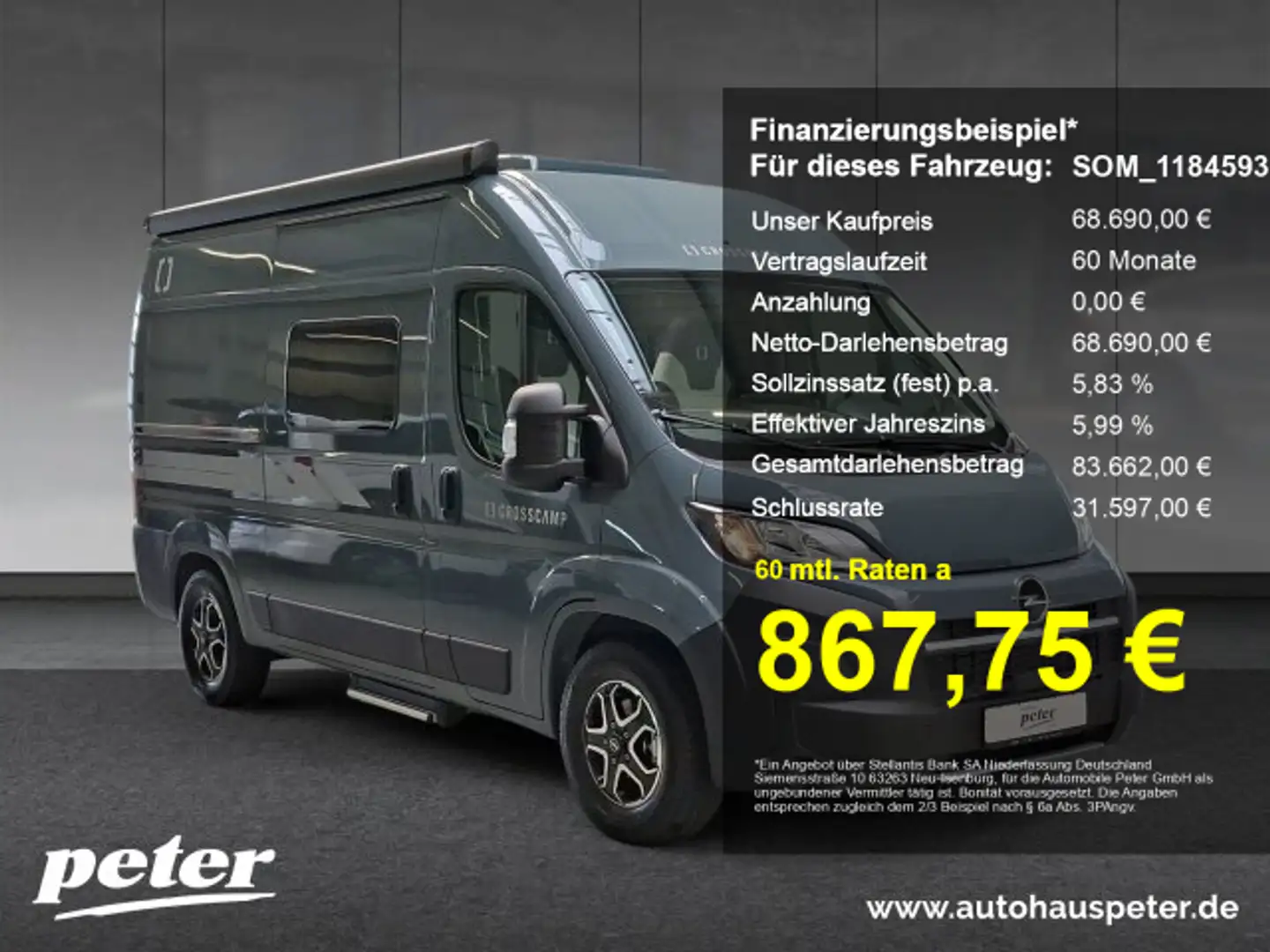 Crosscamp 540 Opel 140 PS Auto Paket Digi/Komfort/Elektro Grau - 1