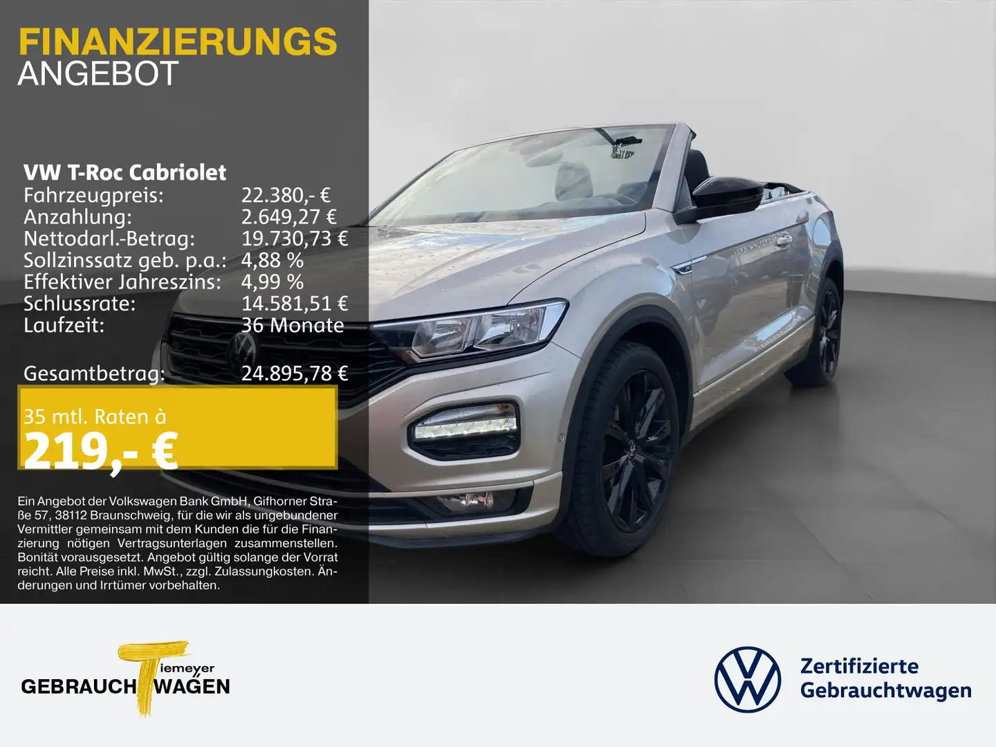 Volkswagen T-Roc 1.5 DSG R-LINE BLACKSTYLE AHK LM Silber - 1