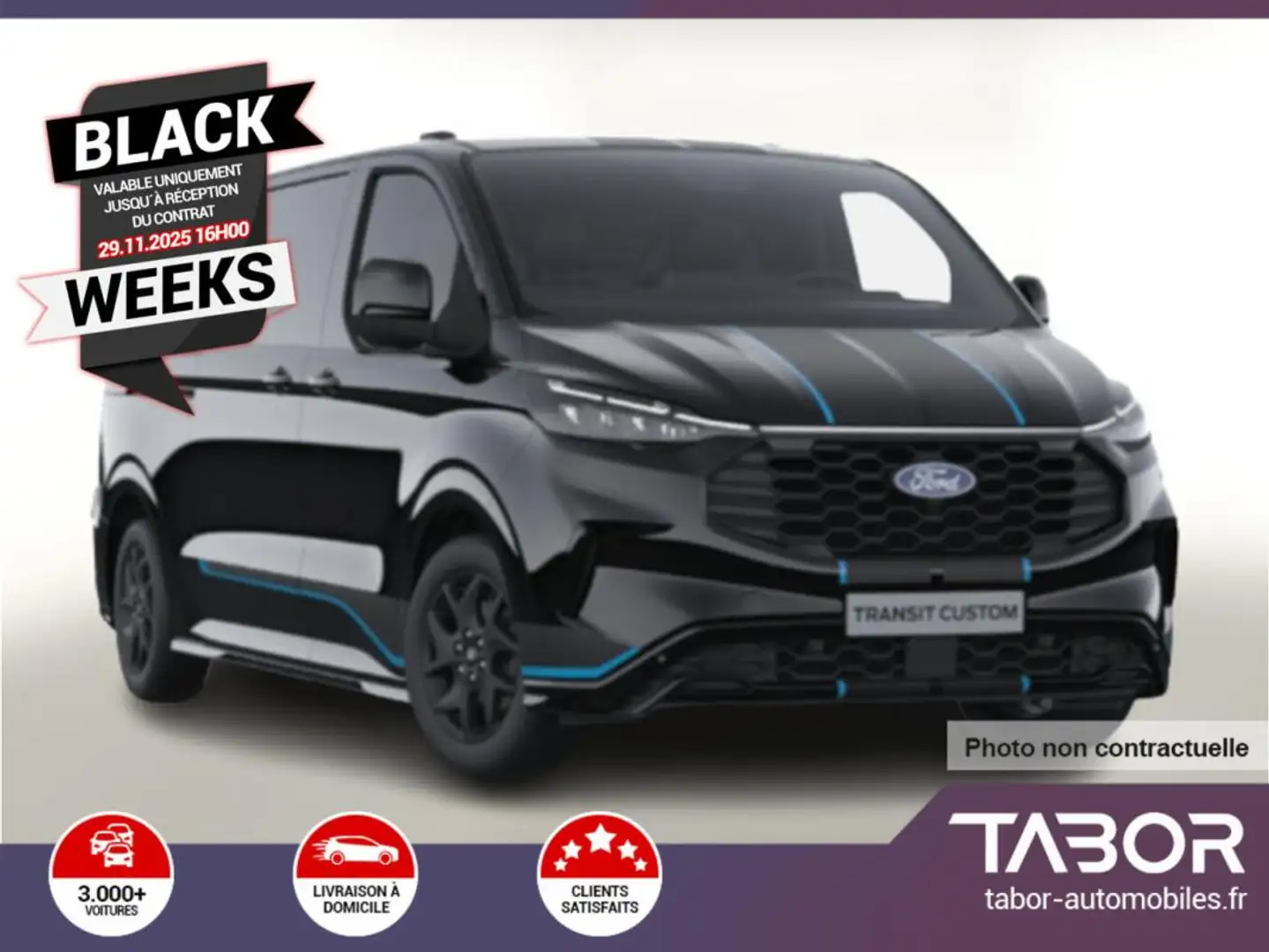 Ford Transit Custom TDCi 170 Aut Sport 320 L2 Schwarz - 1