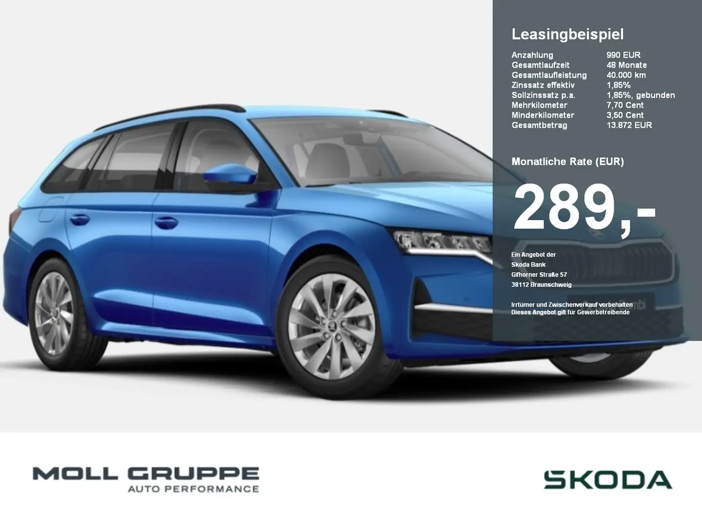 Skoda Octavia Combi 1.5 TSI mHEV W Selection NAVI ACC Blauw - 1