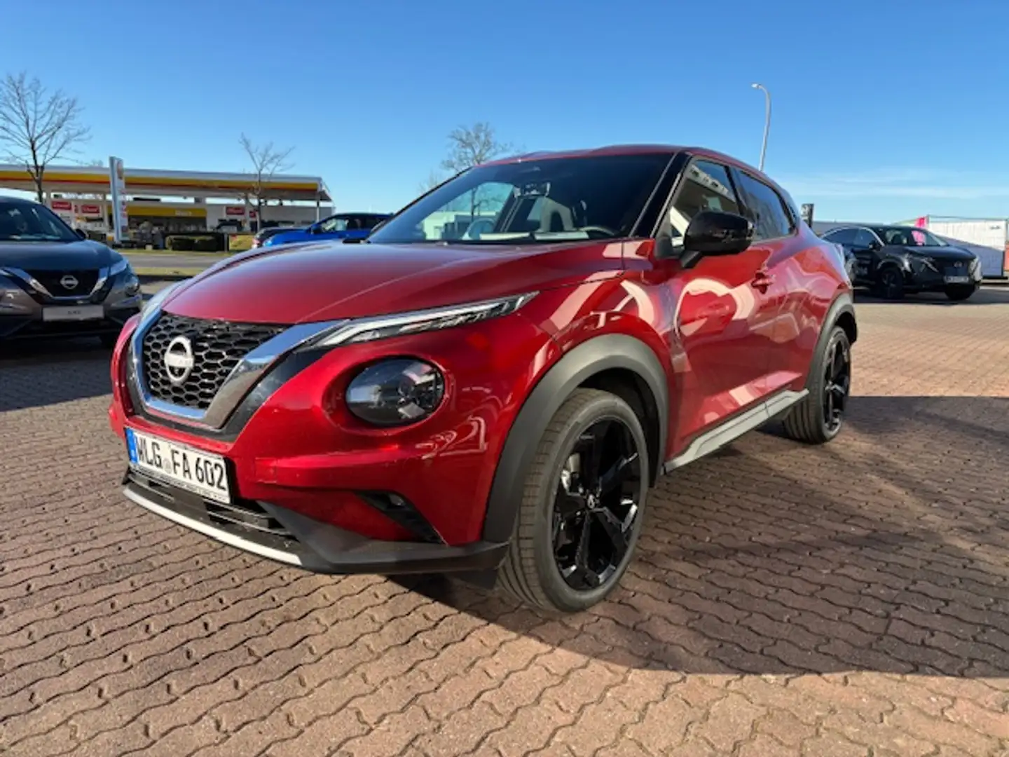 Nissan Juke 1.0 DIG-T Tekna LED Navi Kamera Leder Rood - 1