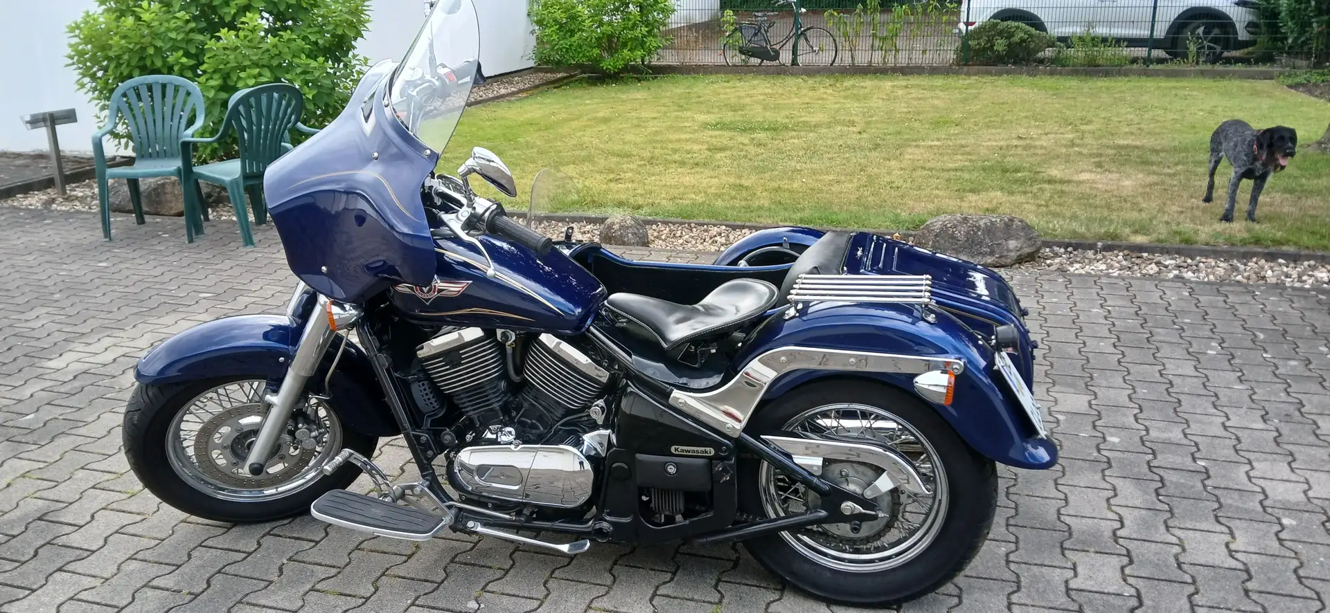 Kawasaki VN 800 VN800 classic mit Beiwagen Bleu - 1