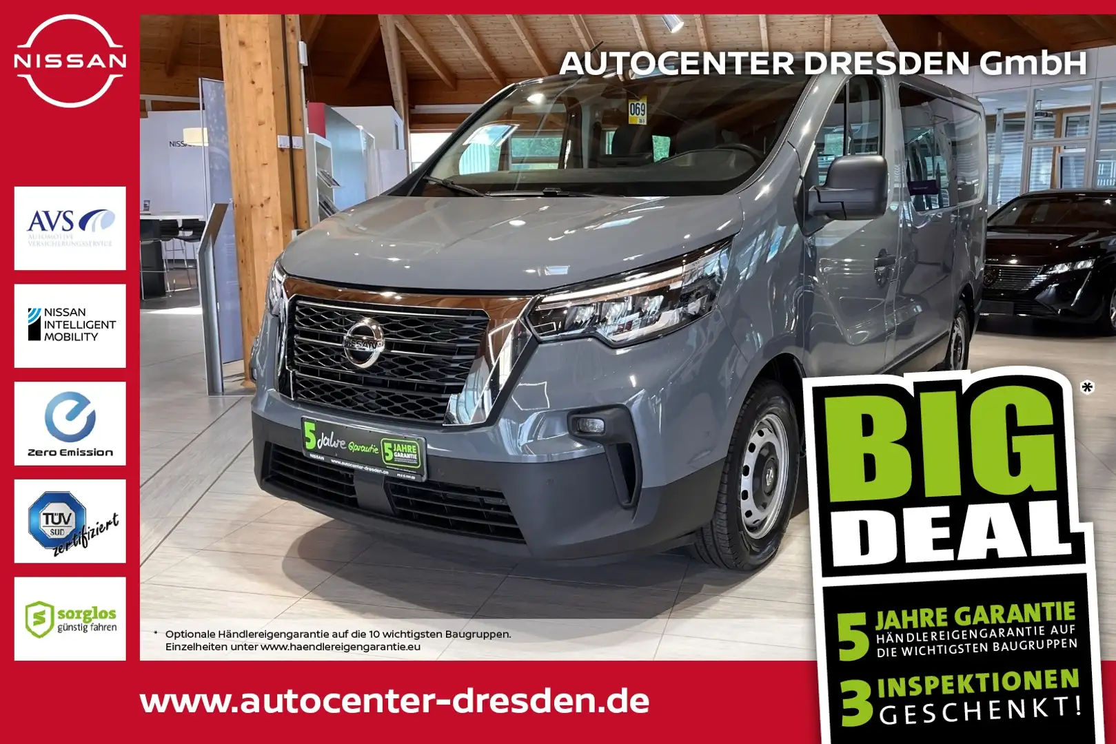 Nissan Primastar Kasten dCI 150 L1H1 DoKa N-Conn Kam LED Grau - 1