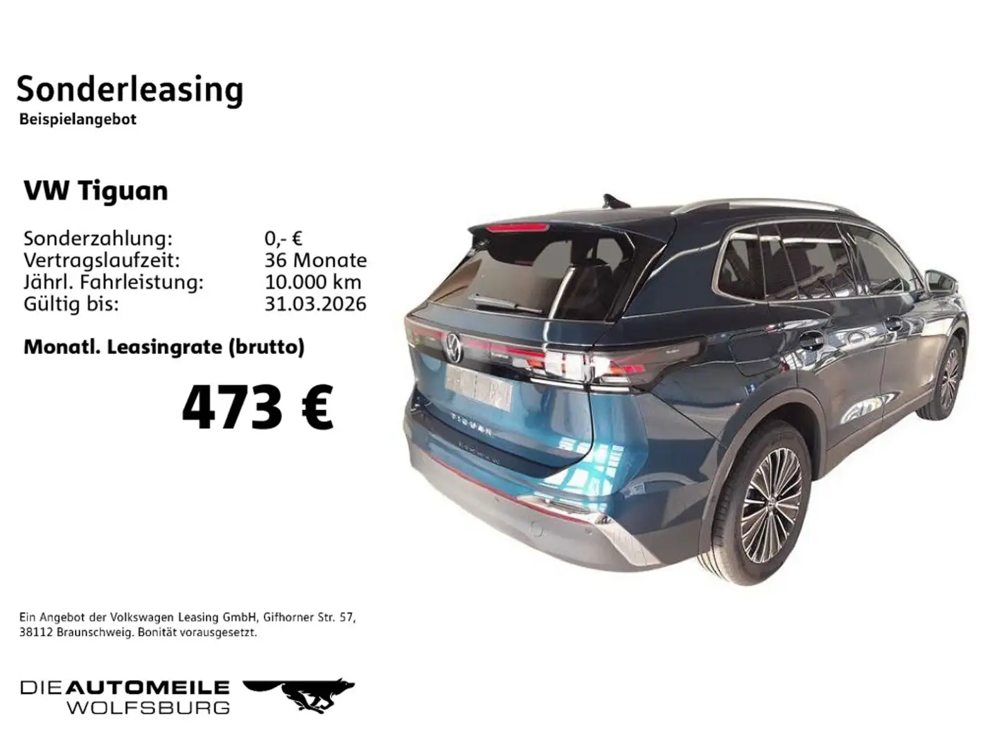 Volkswagen Tiguan 2.0 TDI DSG Elegance neues Modell Stand/A Blau - 2