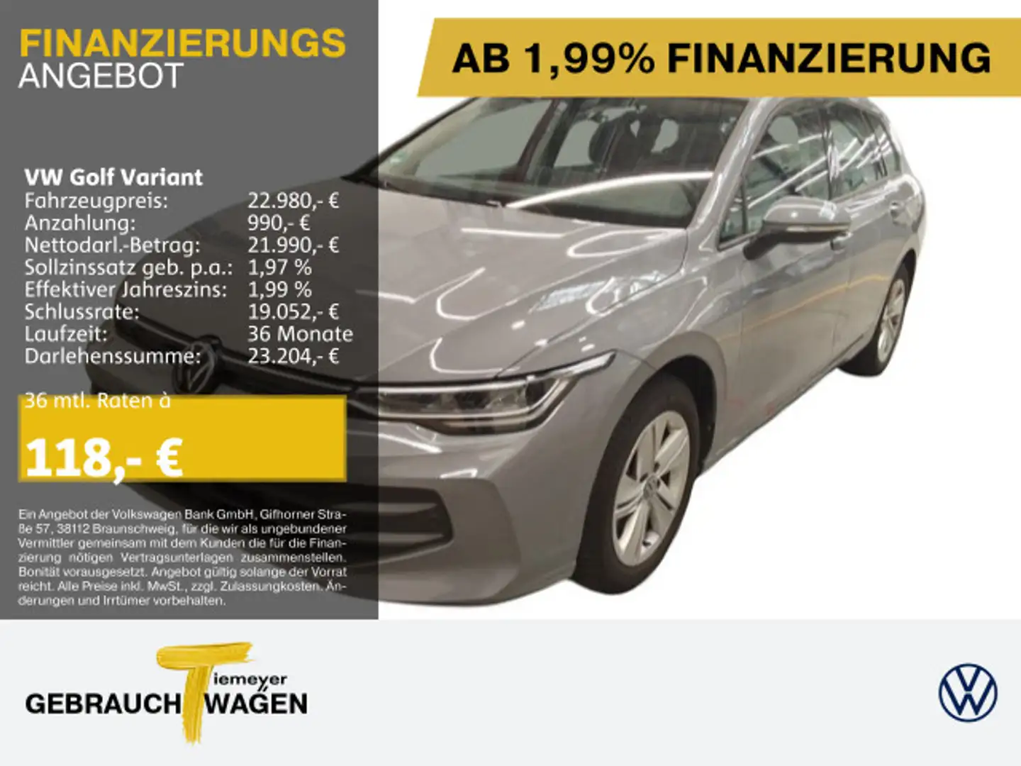 Volkswagen Golf Variant 1.5 TSI LIFE FACELIFT ST.HEIZ NAVI Grijs - 1