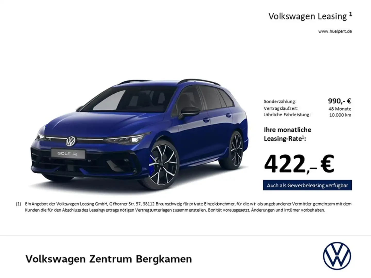 Volkswagen Golf Variant VIII 2.0 R 4X4 FACELIFT CAM ACC 19Z Blau - 2