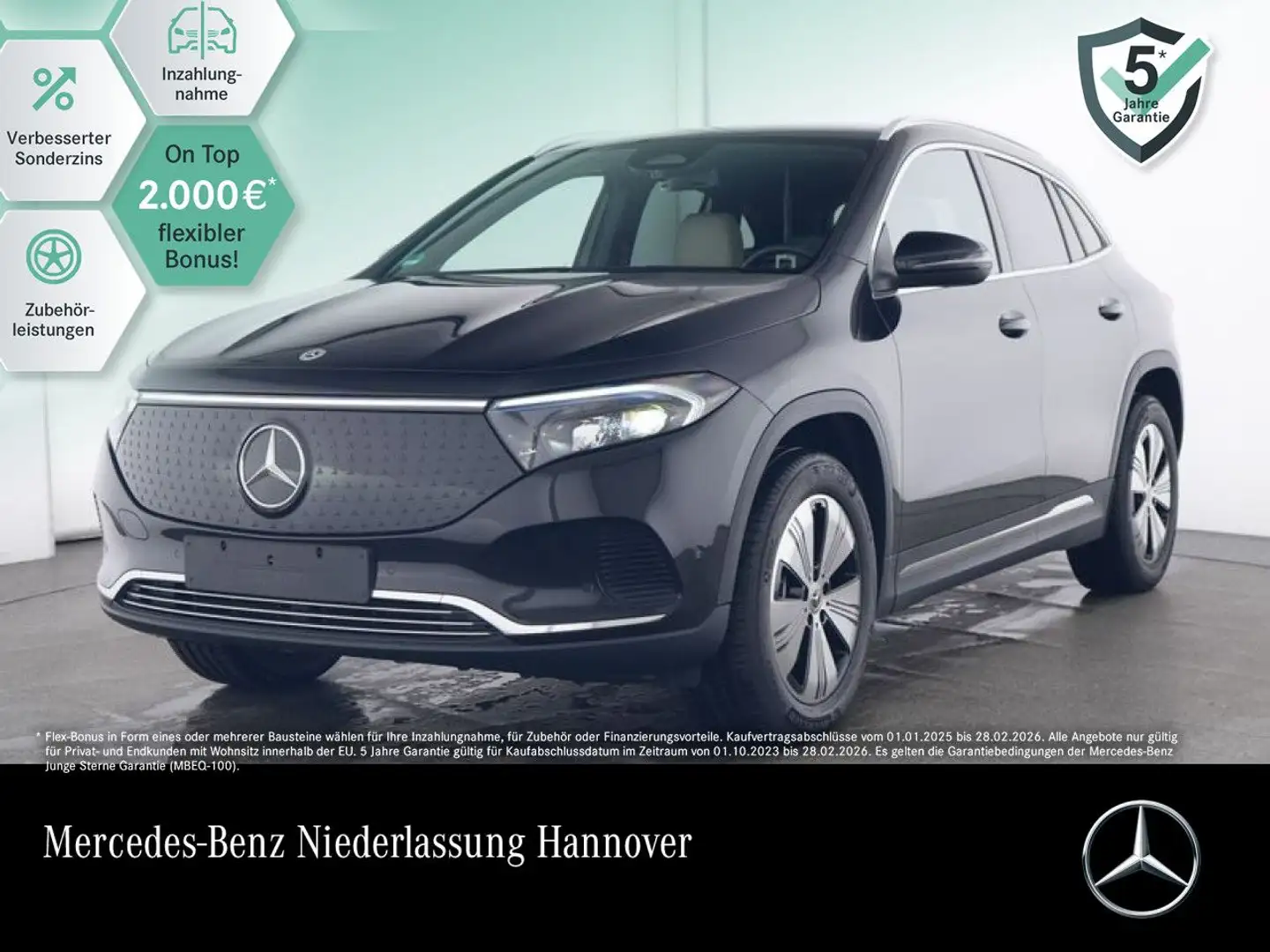 Mercedes-Benz EQA 250 PROG+ADVANCED+PANO+KAMERA+SPUR Schwarz - 1