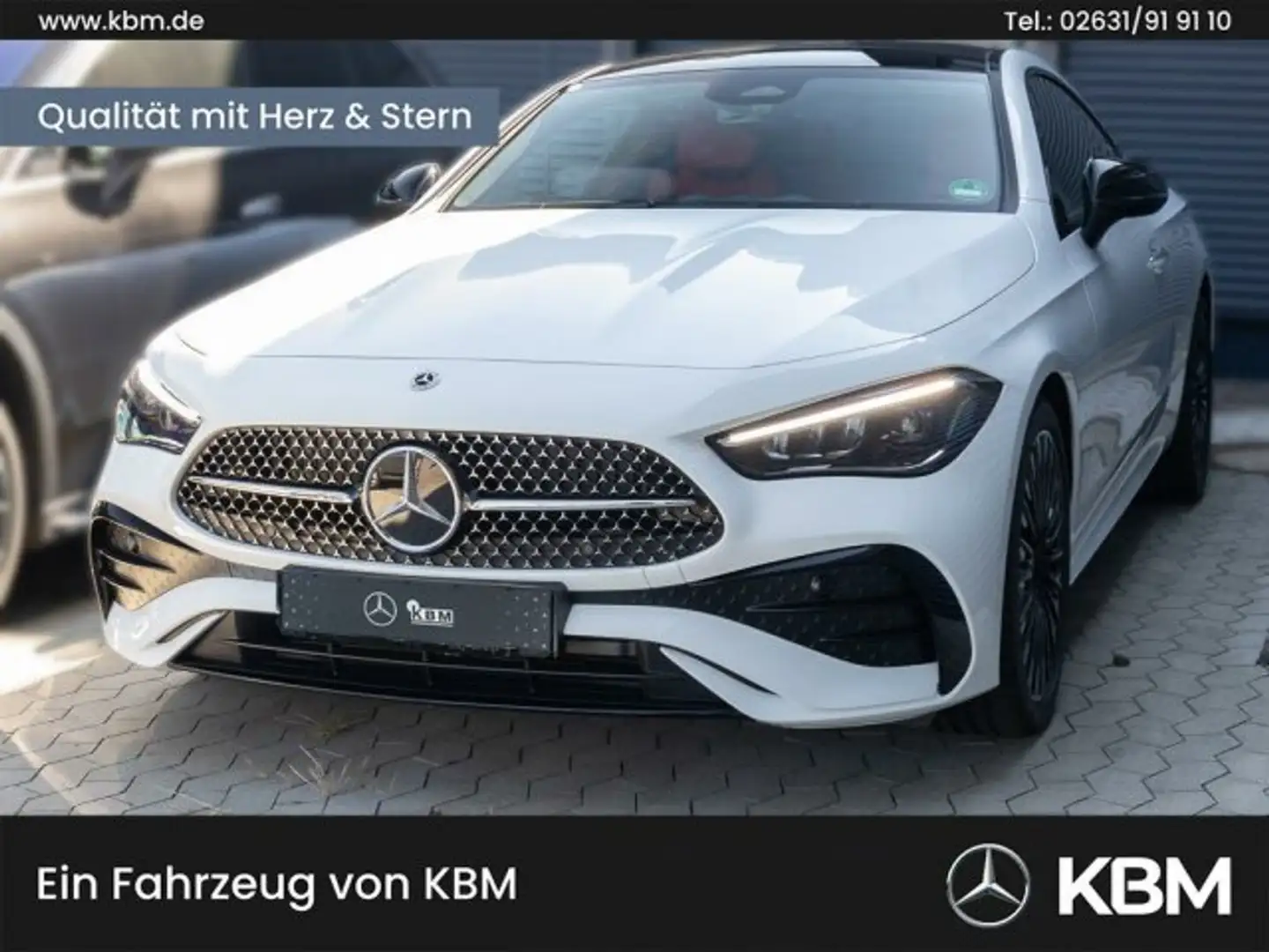 Mercedes-Benz CLE 200 CLE 200 Coupé AMG°WHITE/RED°PANO°NIGHT°BURMESTER Weiß - 1