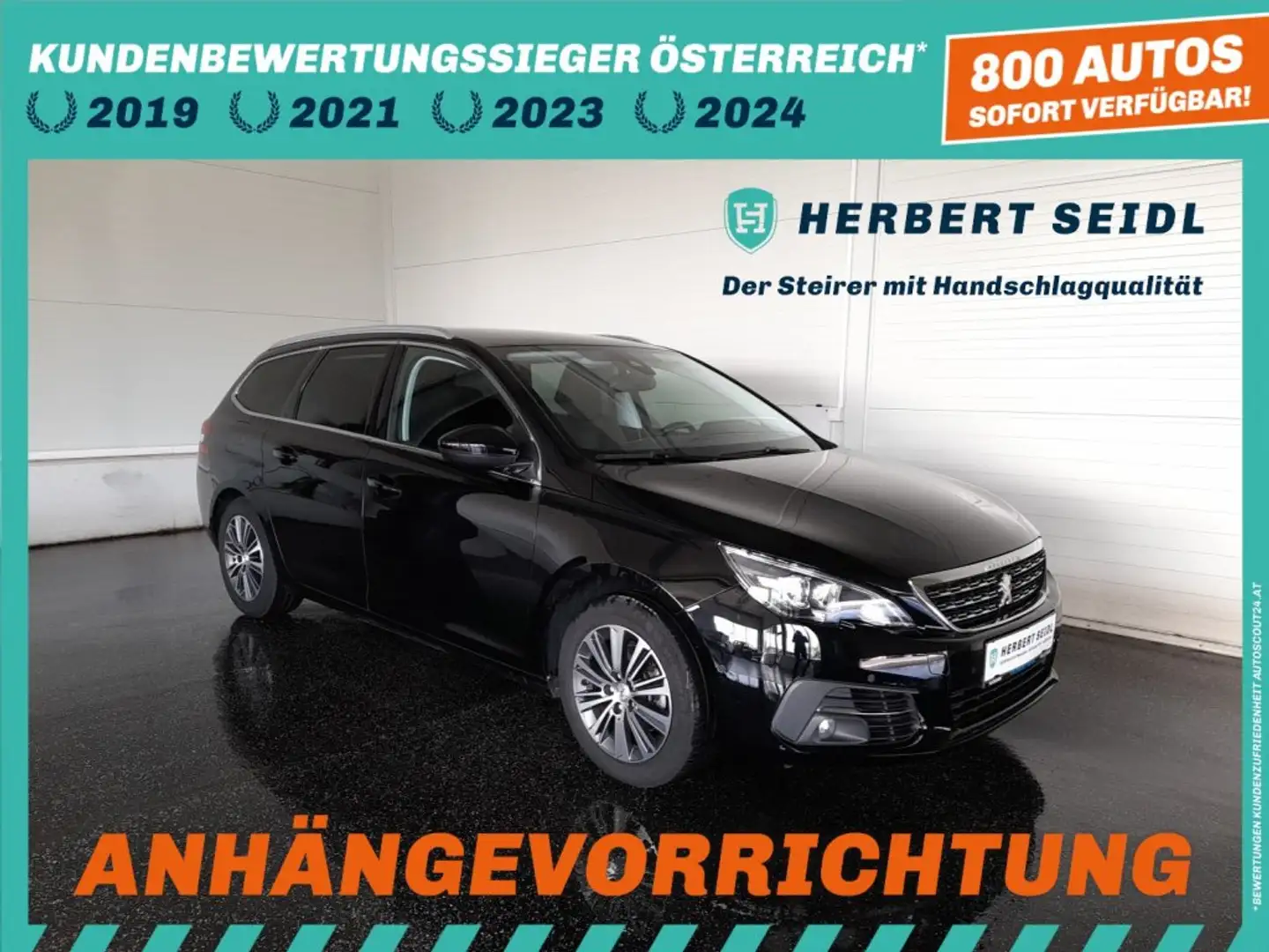 Peugeot 308 SW ALLURE BlueHDi 130 Aut. *LED / NAVI / AHV / VIRTUELL / SPORTSITZE / TEMPOMAT / SITZHEIZUNG / TOTWINKELWARNER* Schwarz - 1