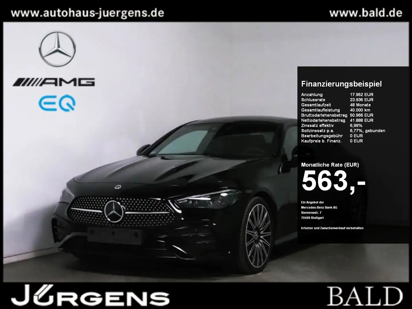 Mercedes-Benz CLE 300 4MATIC Coupé /AMG/MBUX/Pano/Night/360 Černá - 1