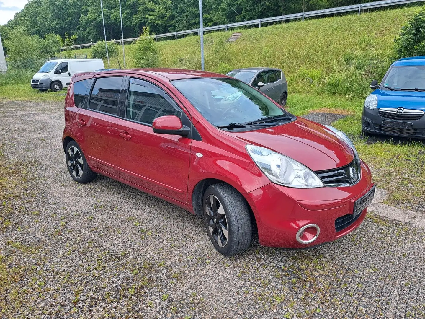 Nissan Note I-Way+ Klima Navi Teilleder TÜV NEU Rot - 1
