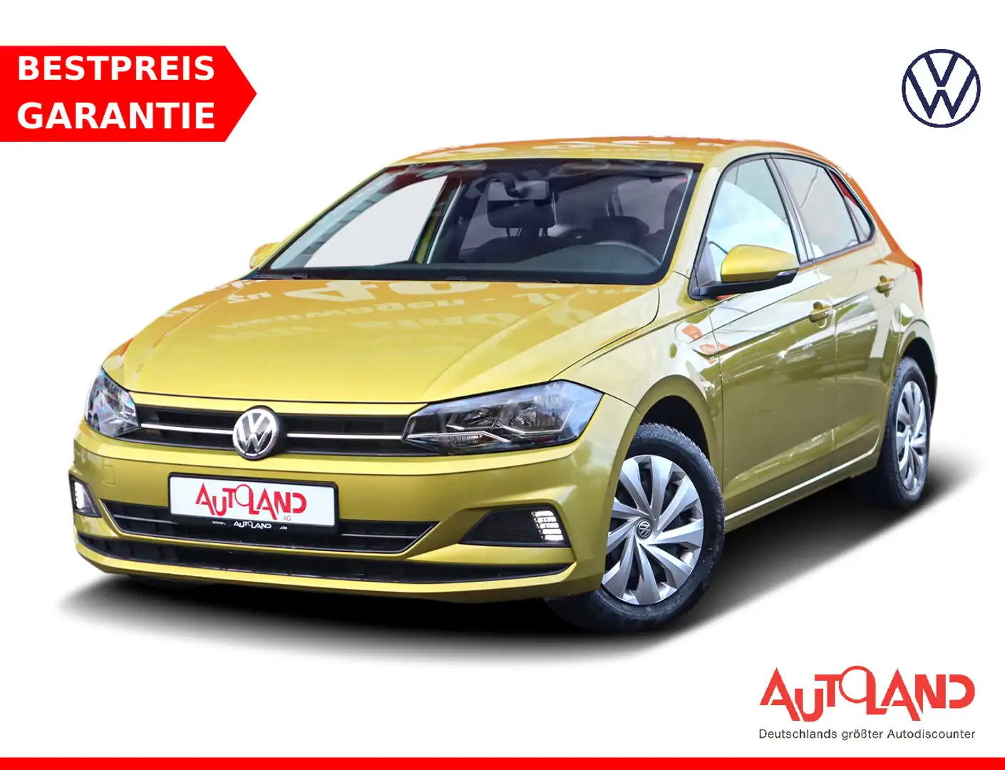 Volkswagen Polo 1.0 Comfortline ACC Sitzheizung Klima Gelb - 1