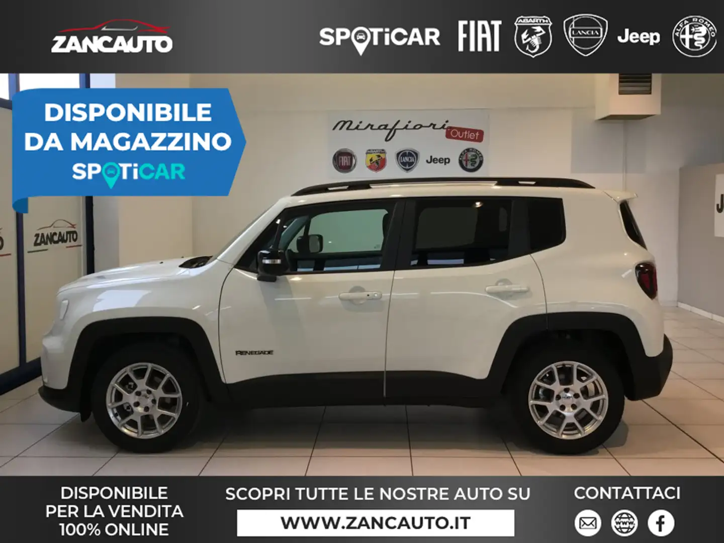 Jeep Renegade 1.5 Turbo T4 MHEV Limited HYBRID MY23 Bianco - 1
