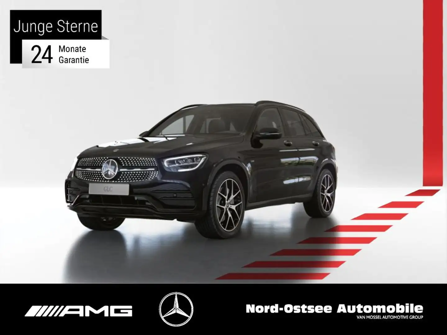 Mercedes-Benz GLC 300 e 4M AMG PANO NIGHT KEYLESS PDC LED SPUR Noir - 1