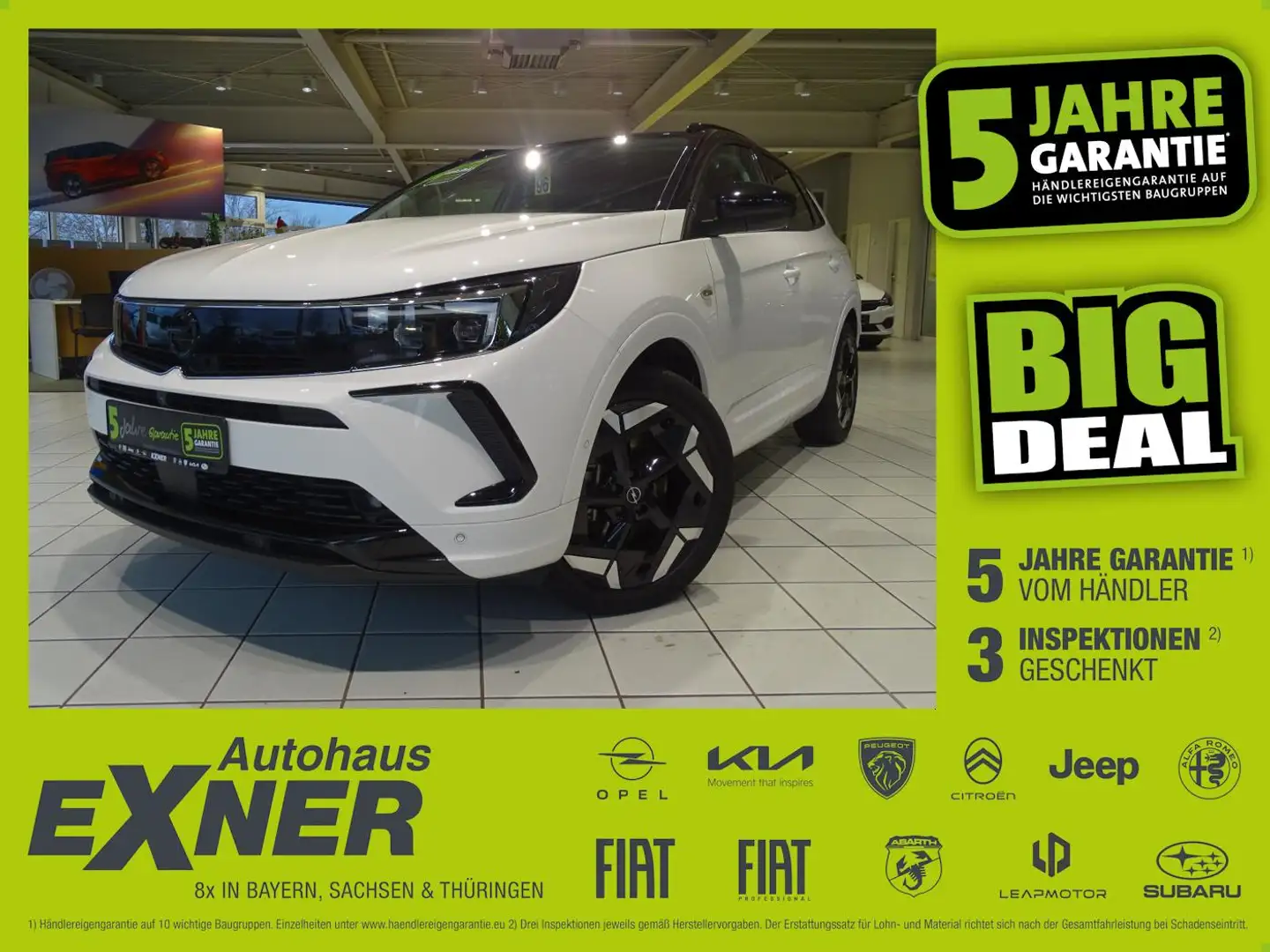 Opel Grandland 1.6 Turbo Hybrid 4x4 GSe +Navi+Kamera+ Weiß - 1