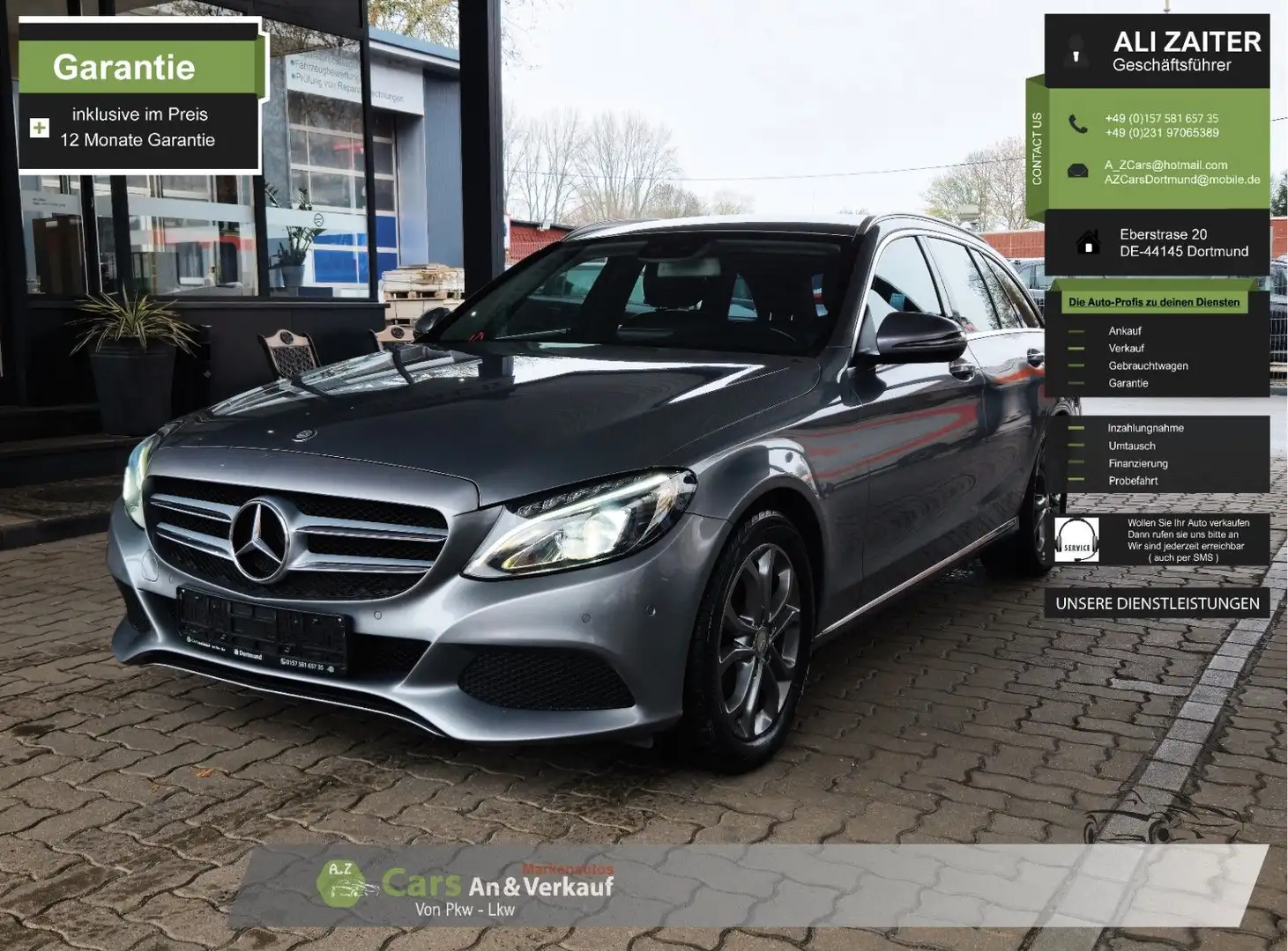 Mercedes-Benz C 200 /Blue Tec /LED/100KW/Avantgarde/Navi/Euro 6 Argent - 1