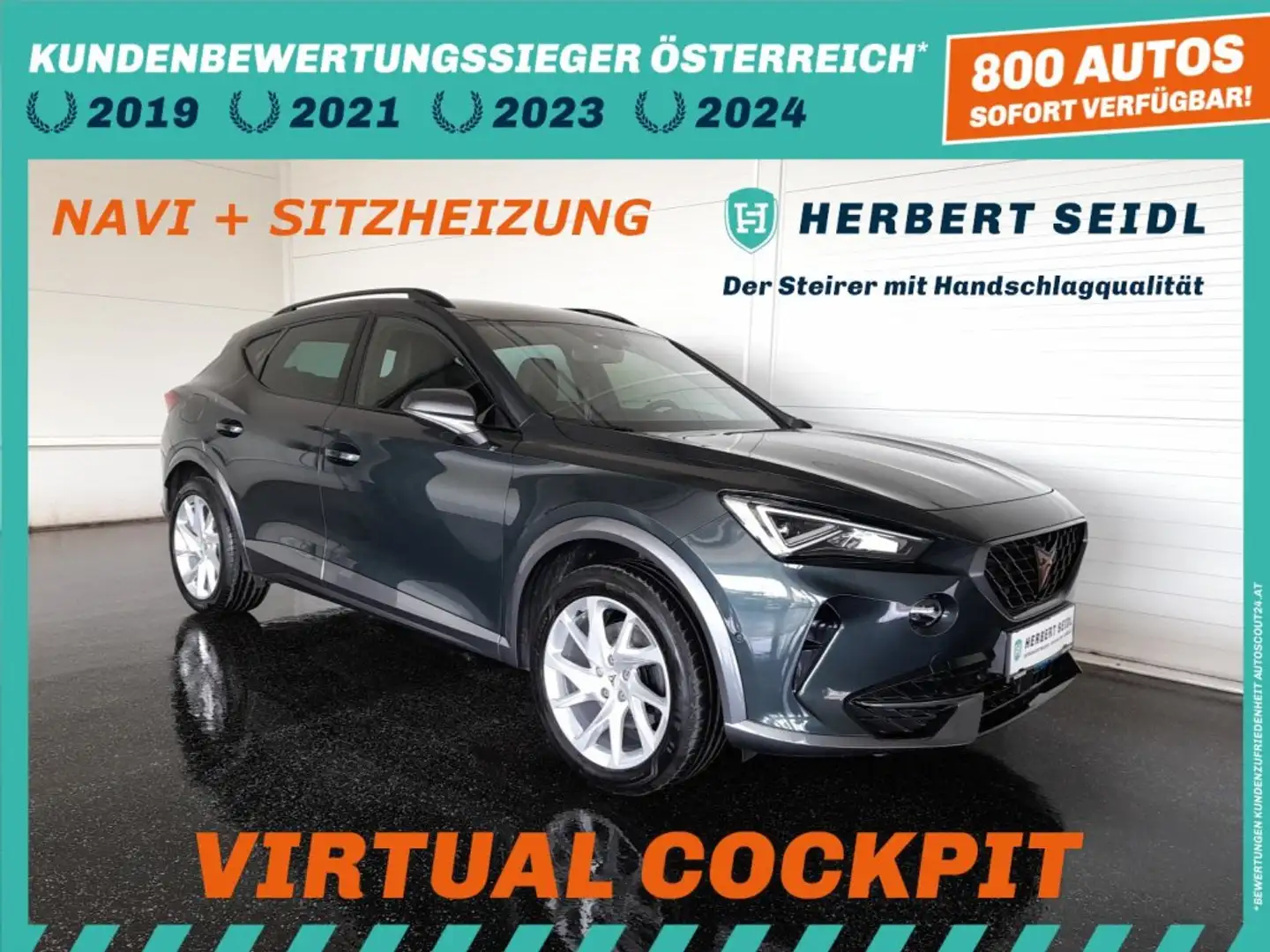 CUPRA Formentor PHEV DSG *VOLL-LED MIT DYN BLINKER & FLA / VIRTUELL / NAVI / KAMERA / ACC / KEYLESS* Grün - 1