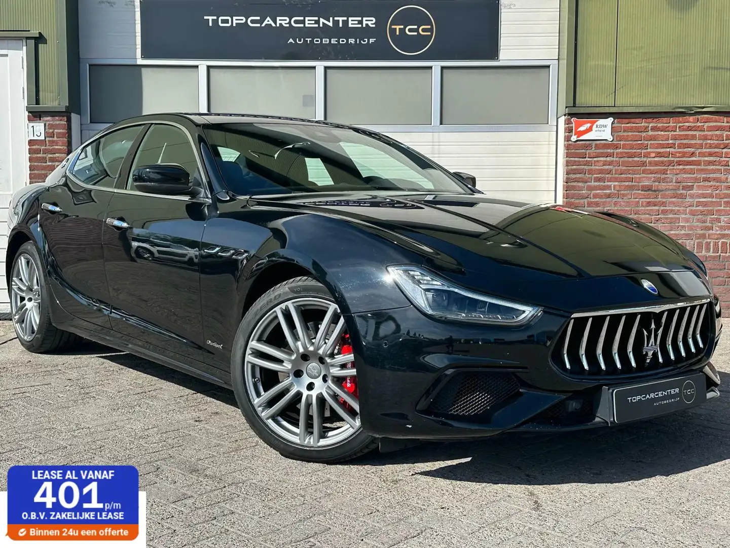 Maserati Ghibli 3.0 V6 D GranLusso/LUCHTV/PARKS/NAVI/APK Zwart - 1