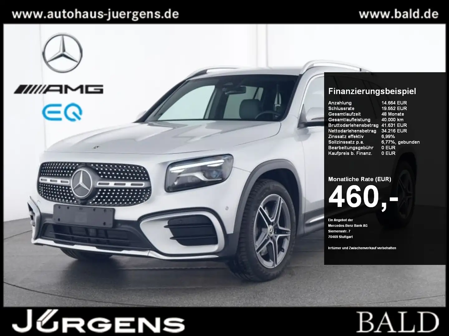 Mercedes-Benz GLB 220 d 4MATIC /AMG/MBUX/Wide/AHK/Cam/MBeam Argintiu - 1