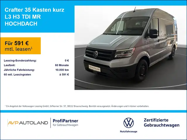 Volkswagen Crafter 35 Kasten kurz L3 H3 TDI MR HOCHDACH