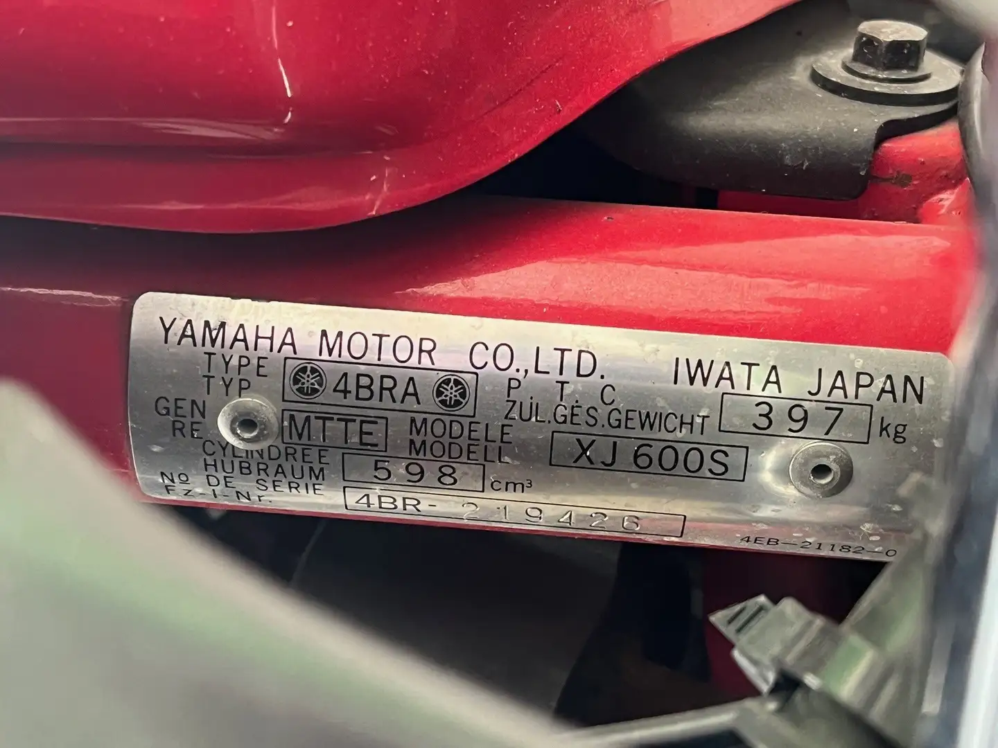 Yamaha XJ 600 XJ 600 S Diversion Rojo - 2
