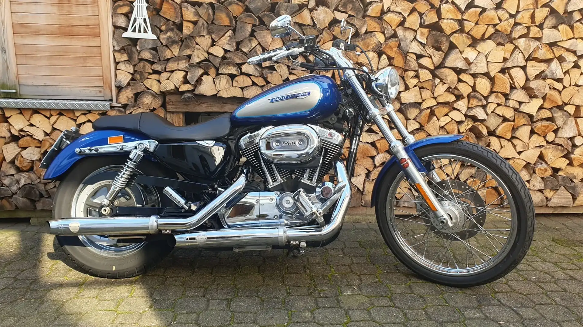 Harley-Davidson Sportster XL1200Custom Blau - 1