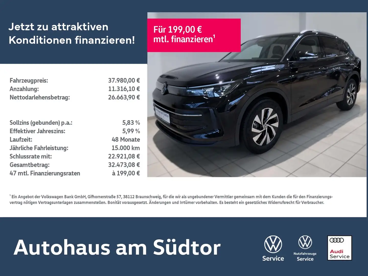Volkswagen Tiguan Life 1.5 eTSI DSG | LED RFK ACC Navi Schwarz - 1