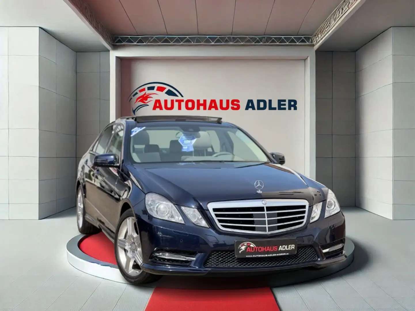 Mercedes-Benz E 500 CGI V8 AMG SPORT 4Matic LIMO*1HD*NAV*DISTR Modrá - 1
