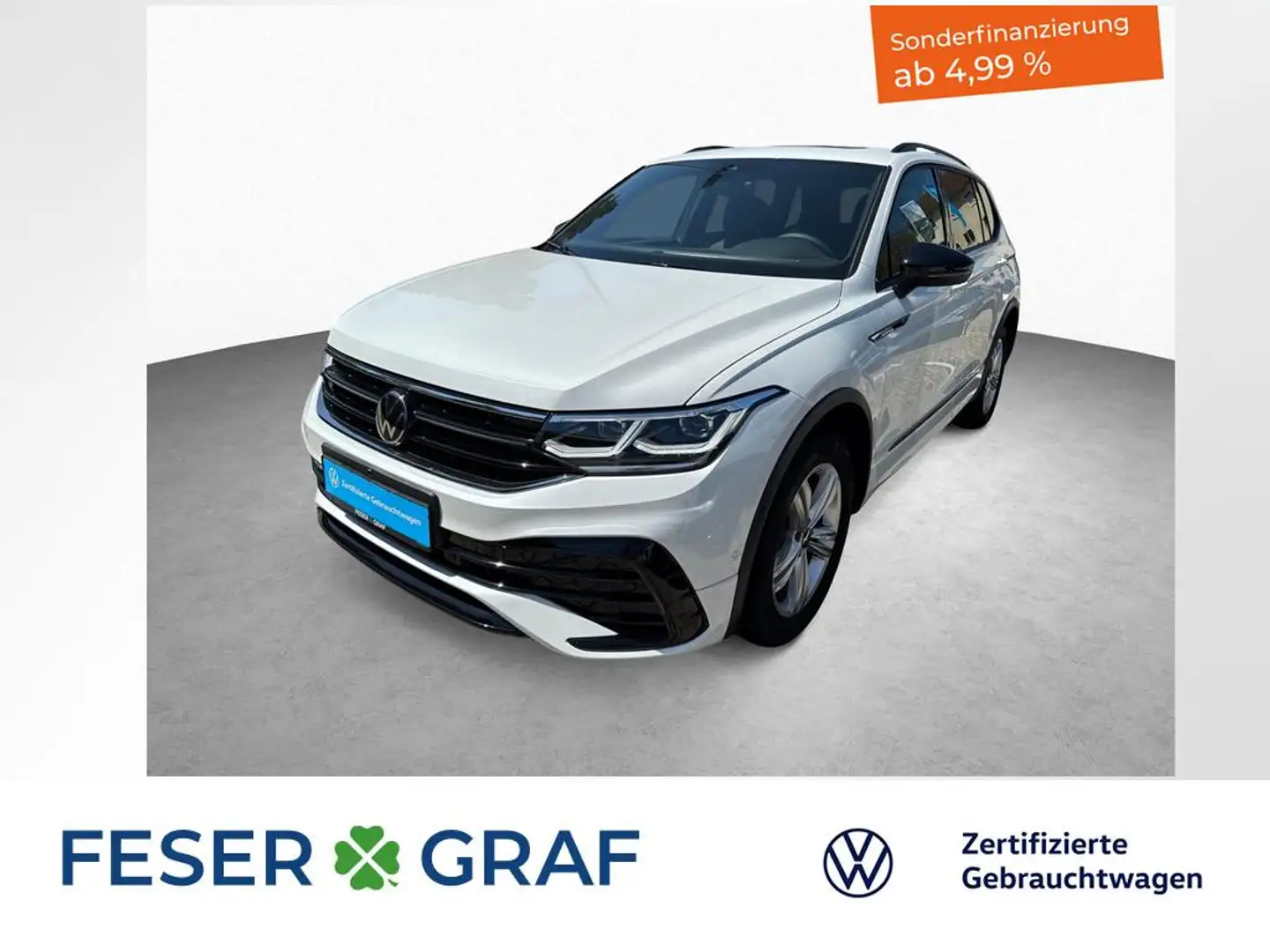 Volkswagen Tiguan Allspace R-Line 2.0 TDI 7-DSG 4MOTION PANO Weiß - 1
