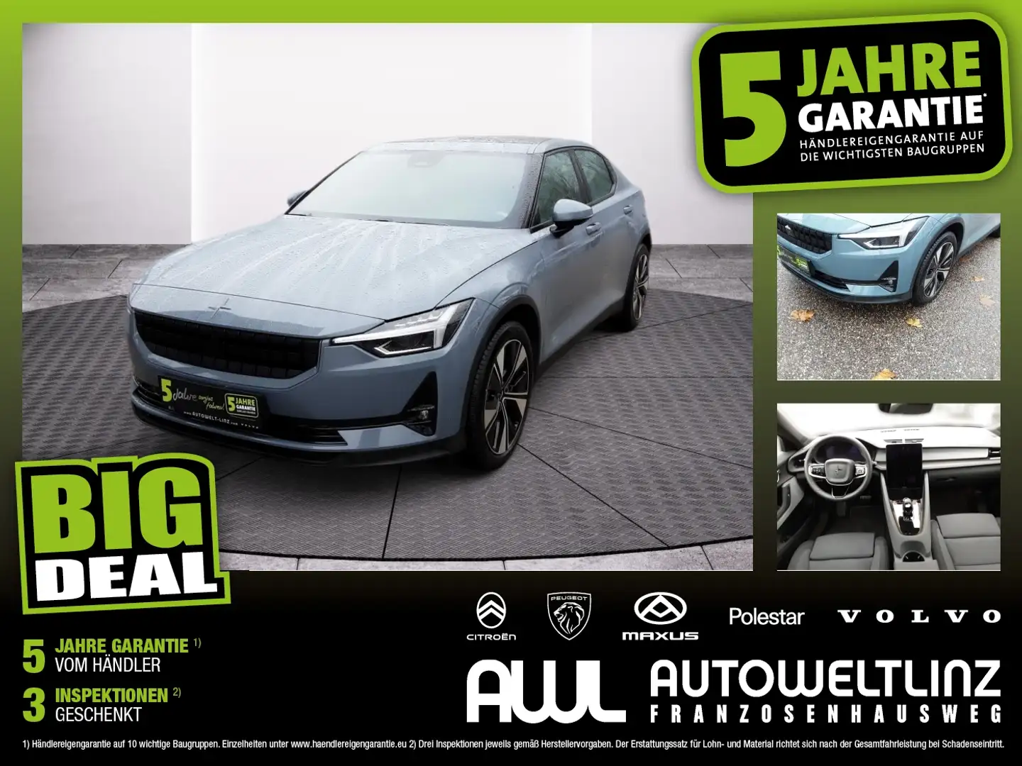 Polestar 2 Long Range Dual 78 kWh ''Aktionspreis!'' Grijs - 1